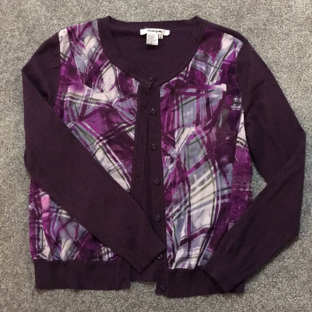 Beautiful Tracy M Deep Purple Sweater